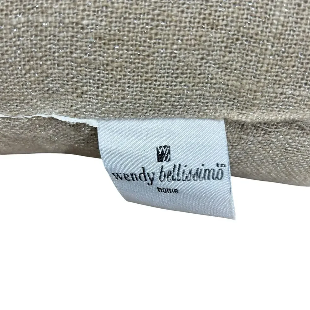 Wendy Bellisimo Home LOVE Decorative Throw Accent Pillow Linen Rustic Farmhouse